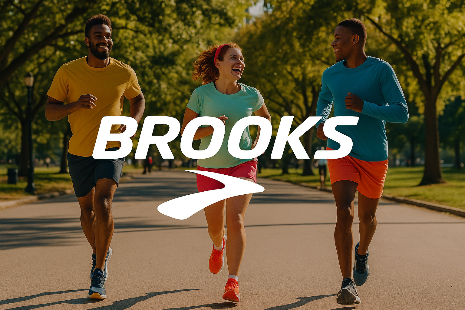 Brooks performance running shoes brand card