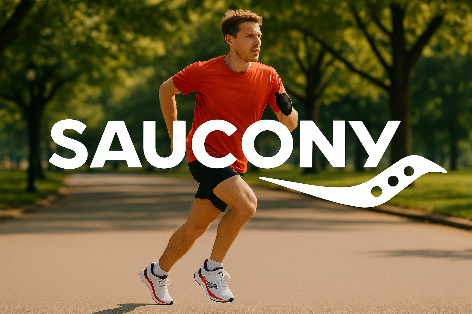 Saucony innovative running shoes brand card